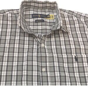 Polo Ralph‎ Lauren Custom Fit Plaid Button Down Shirt Men's XL Casual Dress